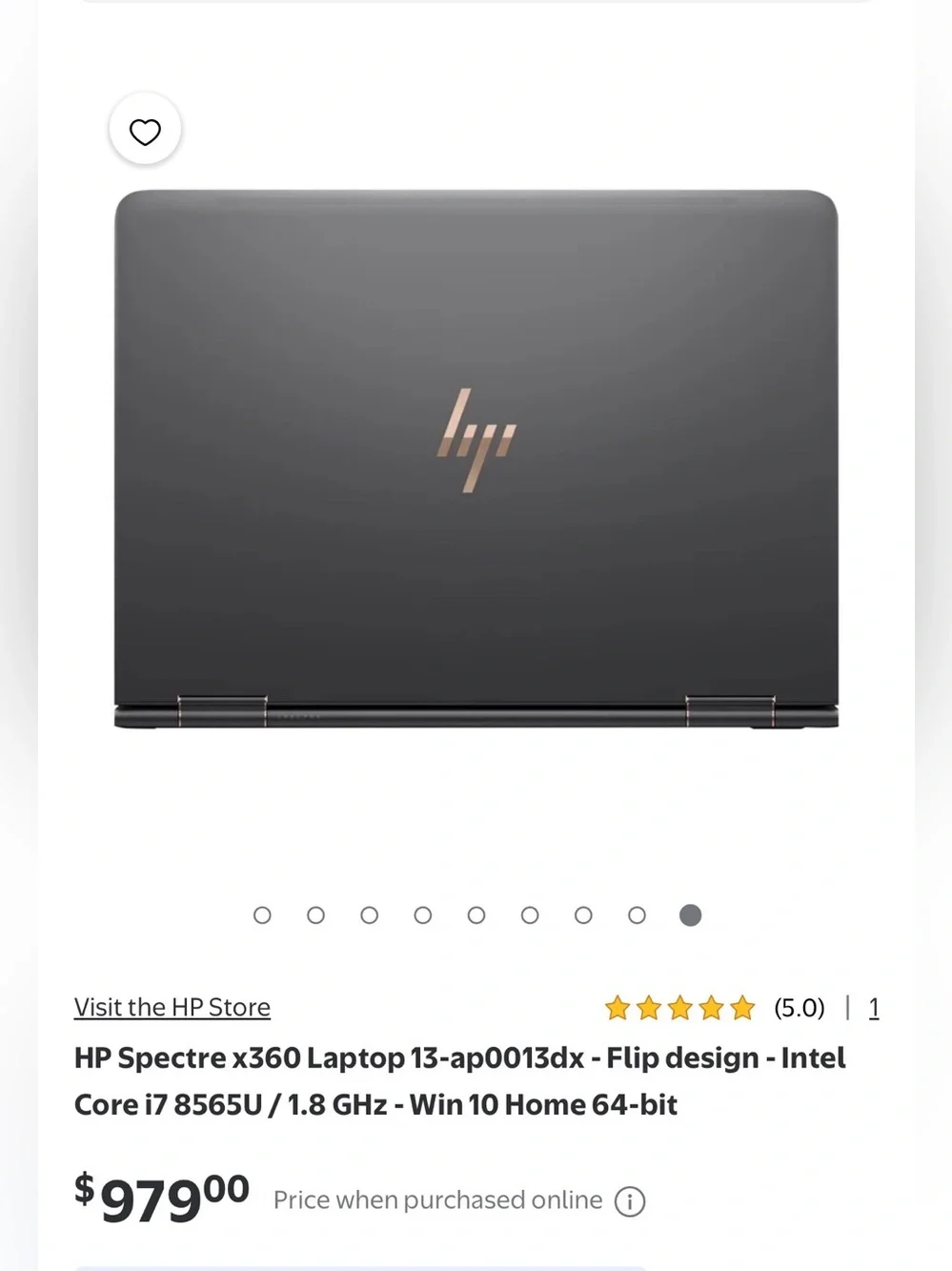 HP Spectre x360 TOUCHSCREEN Laptop Flip design - Rose Gold